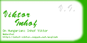 viktor inhof business card